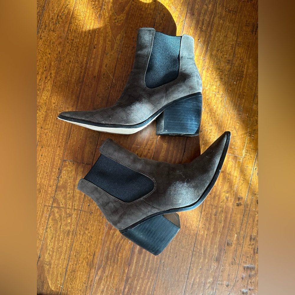 ASOS Dark Green/Brown Ankle Boots